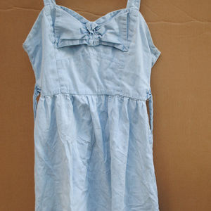 Blue Grey Bow mini dress forever 21 M